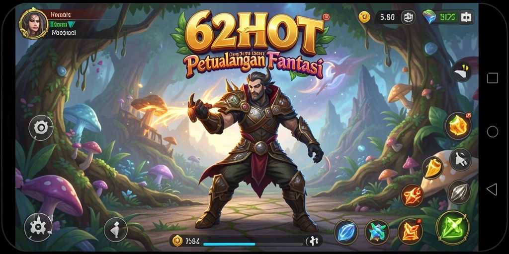 Screenshot gameplay <strong>62HOT</strong> yang menunjukkan petualangan mendebarkan dan interaksi karakter.