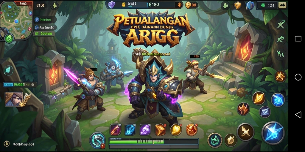 Screenshot menampilkan aksi bertarung seru dalam game ARPG 8180.