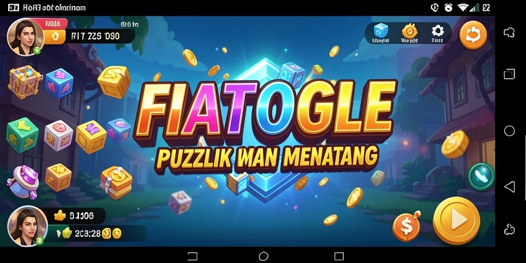 Tampilan gameplay FIATOGEL dengan teka-teki yang menantang.