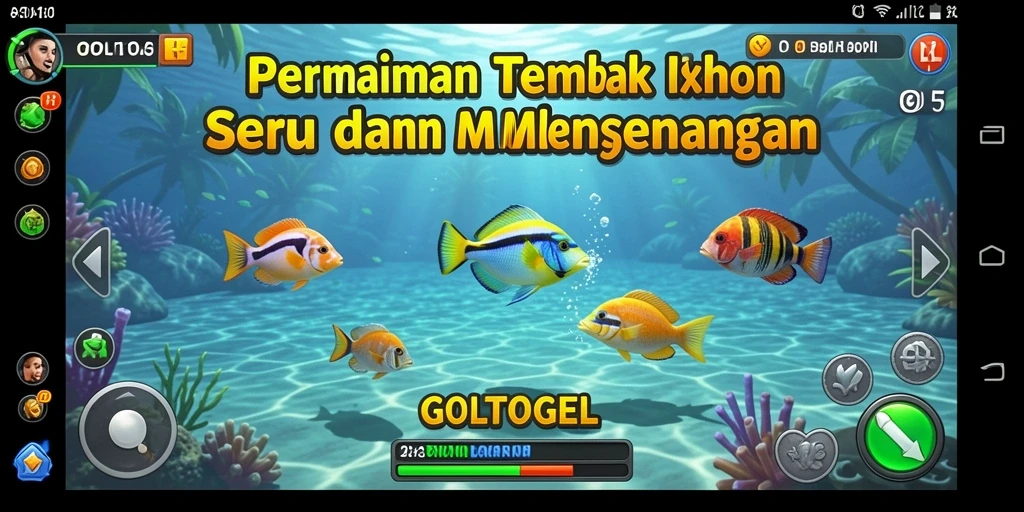 Screenshot utama GOLTOGEL menampilkan gameplay seru Tembak Ikan.