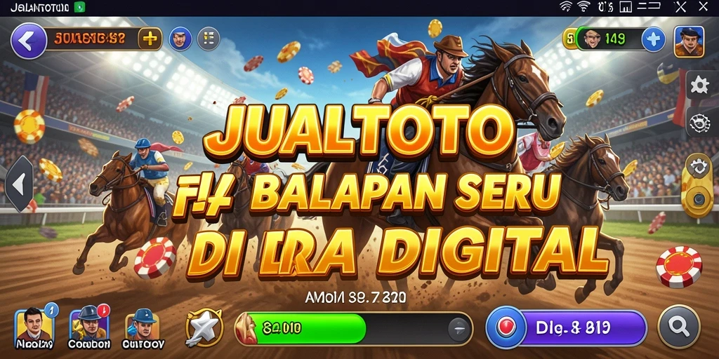Tampilan gameplay balapan yang mendebarkan di JUALTOTO.