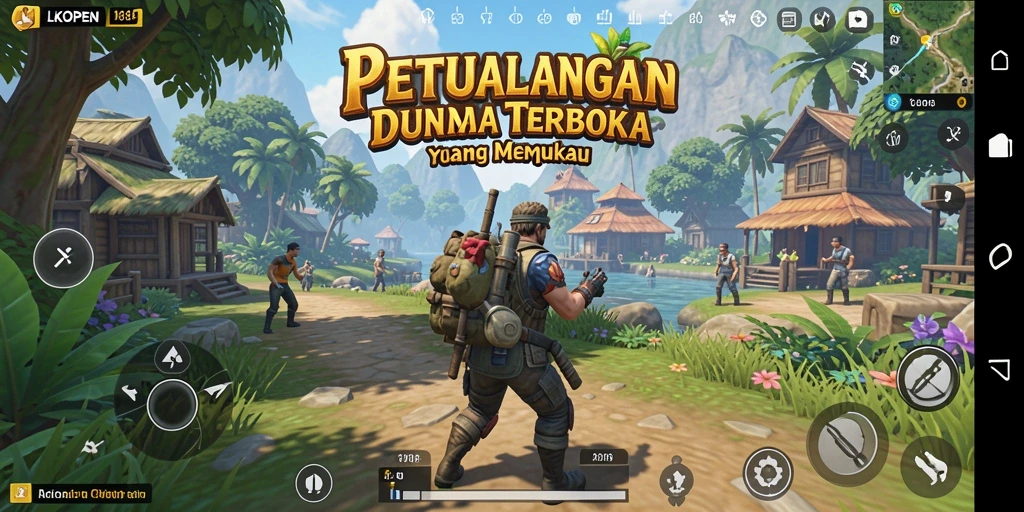 Gameplay LKOPEN yang memukau dalam dunia terbuka.