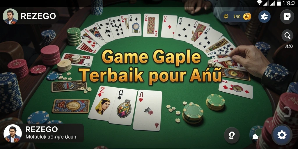 Tampilan gameplay yang menarik dalam REZEGO saat bermain Gaple.